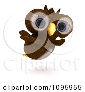 3d Brown Owl Flying