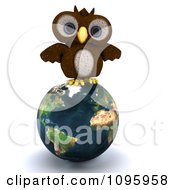 Clipart 3d Brown Owl Royalty Free CGI Illustration by KJ Pargeter