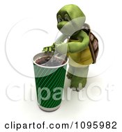 Poster, Art Print Of 3d Tortoise Drinking A Large Cola Soft Drink