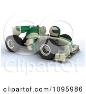 3d Tortoise Waving From A Formula 1 Race Car