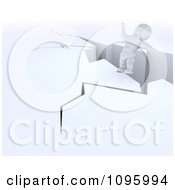 Clipart 3d White Character Balancing On The Edge A Cliff Royalty Free CGI Illustration by KJ Pargeter