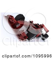 Clipart 3d Dark Red Formula One Race Car 2 Royalty Free CGI Illustration