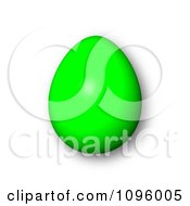 Poster, Art Print Of 3d Green Easter Egg And Shadow