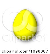 Poster, Art Print Of 3d Yellow Easter Egg And Shadow