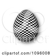 Poster, Art Print Of 3d Checkered Easter Egg And Shadow