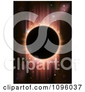 Poster, Art Print Of Total Eclipse With Red Light On Black