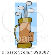 Clipart Golf Bag With Clubs Royalty Free Vector Illustration