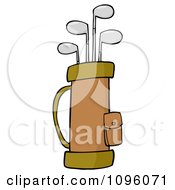 Clipart Golf Bag Full Of Clubs Royalty Free Vector Illustration by Hit Toon