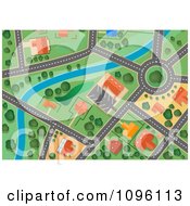 Clipart Residential Gps Street Map 2 Royalty Free Vector Illustration