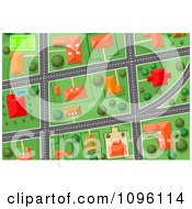Clipart Residential Gps Street Map 3 Royalty Free Vector Illustration by Vector Tradition SM