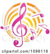 Poster, Art Print Of Music Notes And Clef