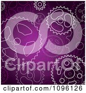 Purple Steampunk Gear Cog Wheel Background
