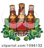 Poster, Art Print Of Brewery Beer Bottles And Hops