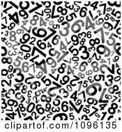 Poster, Art Print Of Black And White Numbers Background