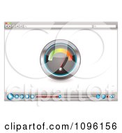 Poster, Art Print Of Web Browser With An Internet Speed Tester And Media Icons