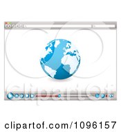 Internet Web Browser With A Globe And Media Icons