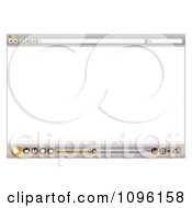 Poster, Art Print Of Blank Internet Web Browser With Media Icon