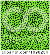 Background Pattern Of Cheetah Spots On Neon Green