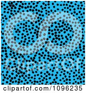 Background Pattern Of Cheetah Spots On Neon Blue