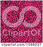Background Pattern Of Cheetah Spots On Neon Pink