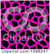 Background Pattern Of Giraffe Markings On Neon Pink