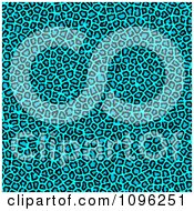 Poster, Art Print Of Background Pattern Of Neon Blue Leopard Spots