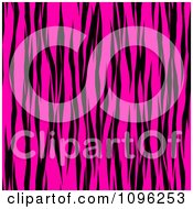 Poster, Art Print Of Background Pattern Of Tiger Stripes On Neon Pink