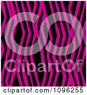 Poster, Art Print Of Background Pattern Of Zig Zag Zebra Stripes On Neon Pink