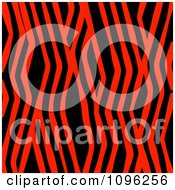 Poster, Art Print Of Background Pattern Of Zig Zag Zebra Stripes On Neon Red