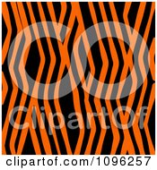 Poster, Art Print Of Background Pattern Of Zig Zag Zebra Stripes On Neon Orange