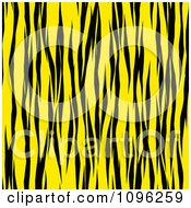 Background Pattern Of Tiger Stripes On Neon Yellow