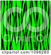 Background Pattern Of Tiger Stripes On Neon Green