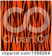 Background Pattern Of Tiger Stripes On Neon Orange