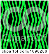 Poster, Art Print Of Background Pattern Of Zig Zag Zebra Stripes On Neon Green