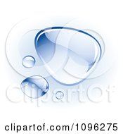Clipart 3d Water Droplets On A Surface Royalty Free Vector Illustration