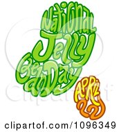 Poster, Art Print Of National Jelly Bean Day April Text In The Shape Of Beans