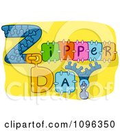 Poster, Art Print Of Zipper Day Text On Yellow