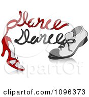 Red Heel And Mans Dancing Shoes