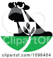 Clipart Male Gardener Or Landscaper Standing With A Shovel And Digging Up A Plant Royalty Free Vector Illustration