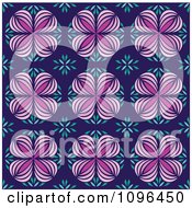 Poster, Art Print Of Seamless Floral Kaleidoscope Background Pattern 1