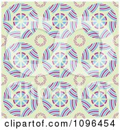 Clipart Seamless Circular Kaleidoscope Background Pattern 1 Royalty Free Vector Illustration