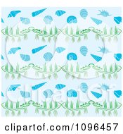 Clipart Seamless Sea Shell Background Pattern Royalty Free Vector Illustration by Cherie Reve