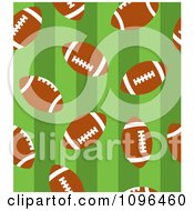 Poster, Art Print Of Seamless American Football Background Pattern