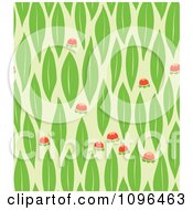 Clipart Seamless Leaf And Flower Background Pattern Royalty Free Vector Illustration