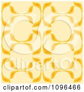 Seamless Yellow Kaleidoscope Background Pattern