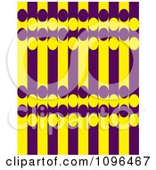 Poster, Art Print Of Seamless Purple And Yellow Stripe And Circle Background Pattern