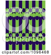 Clipart Seamless Blue And Green Stripe And Circle Background Pattern Royalty Free Vector Illustration