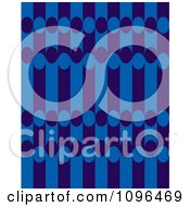 Clipart Seamless Blue Stripe And Circle Background Pattern Royalty Free Vector Illustration