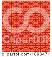 Poster, Art Print Of Seamless Orange And Red Swirl Background Pattern
