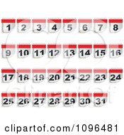 Poster, Art Print Of Calendar Day Icons From 1 To 31